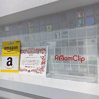 棚/名古屋モザイクタイル/ニッチ/ありがとうございました♡/Room Clip ステッカー...などのインテリア実例 - 2019-02-04 23:20:05