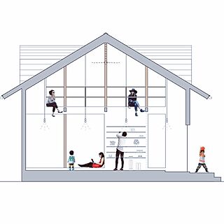 玄関/入り口/断面/土間/土間のある暮らし/建築家...などのインテリア実例 - 2017-01-31 23:10:39