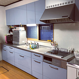 キッチン/食洗機/水色のキッチン/壁付けキッチンのインテリア実例 - 2020-03-05 22:14:15