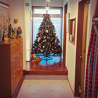 玄関/入り口/土間のある暮らし/クリスマスツリー/クリスマスディスプレイ/DIYのインテリア実例 - 2020-12-01 16:18:26