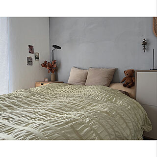 寝室インテリア/IKEA/YPPERLIG/アクセントクロス/漆喰の壁...などのインテリア実例 - 2023-01-24 12:58:41