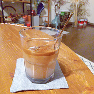 机/おうちカフェ/ひとりの時間/ダルゴナコーヒー/お家カフェを楽しむ☆のインテリア実例 - 2020-04-12 23:35:47