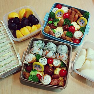 机/運動会のお弁当/幼稚園/こどもと暮らす。/お弁当のインテリア実例 - 2016-10-09 07:48:09