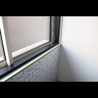 壁/天井/DIY/黒枠窓/窓/サブウェイタイル風壁紙...などのインテリア実例 - 2018-06-04 16:36:09