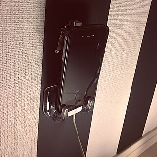 壁/天井/スマホスタンド/iPhone/DIY/白黒...などのインテリア実例 - 2017-02-12 23:38:30