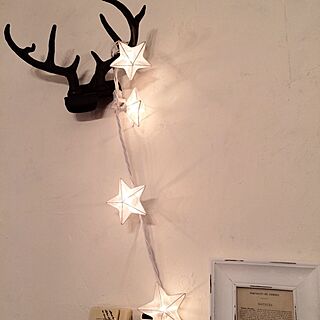 壁/天井/星型のライト/漆喰塗り/フレーム/アイアン壁飾りのインテリア実例 - 2013-11-16 21:34:39