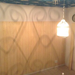 壁/天井/板壁/DIY/手作り照明/鳥かごのインテリア実例 - 2013-07-17 18:09:23