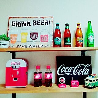 棚/コカ・コーラ/お酒/IKEA/キッチン棚...などのインテリア実例 - 2017-05-19 10:44:02