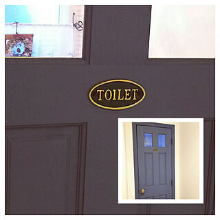 バス/トイレ/トイレドア/ブルーのドア/ドア塗装/toiletプレート...などのインテリア実例 - 2018-03-02 20:53:36