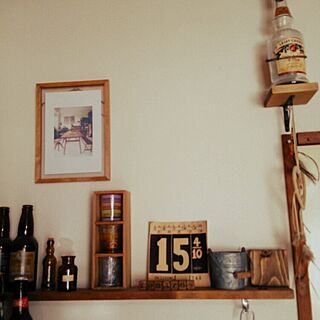 壁/天井/DIY/雑貨/セリア/酒瓶...などのインテリア実例 - 2014-12-23 10:24:42