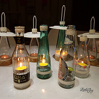空瓶リメイク キャンドルランタンのインテリア実例 Roomclip ルームクリップ
