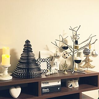 棚/クリスマスディスプレイ/フランフラン雑貨/白黒/IKEA...などのインテリア実例 - 2016-11-05 18:20:50