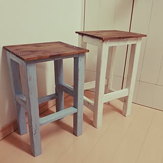 部屋全体/端材で....♪/スツールDIY/DIYのインテリア実例 - 2015-01-15 09:02:34