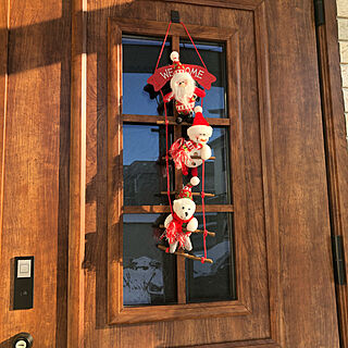玄関/入り口/クリスマス/玄関ドア/リクシル/カードキーのドア...などのインテリア実例 - 2018-12-10 10:07:13