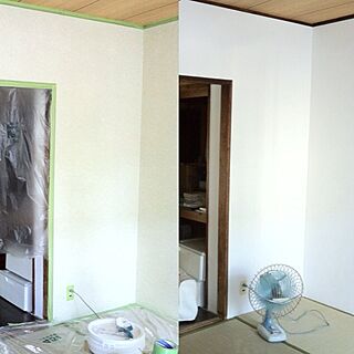 壁/天井/before/after/扇風機/古い物/DIY...などのインテリア実例 - 2012-07-19 17:49:37