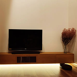 間接照明/フロートテレビボード/テレビ台DIY/DIY/リビングのインテリア実例 - 2021-09-11 22:04:30