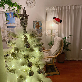 シェルガーランド/手作りシェルアート/フランフランの星の飾り/ニトリのクリスマスツリー/IKEAの椅子...などのインテリア実例 - 2021-12-20 19:05:12