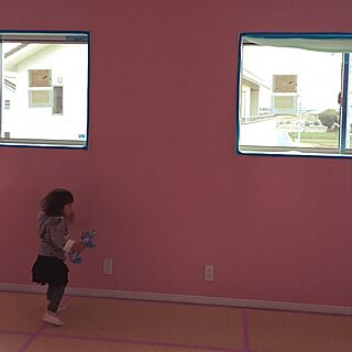 壁/天井/子供部屋/ピンクの壁/もうすぐ完成/新築のインテリア実例 - 2017-03-05 20:47:08