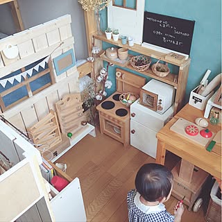 賃貸/DIY/キッズルーム/ままごと/壁紙屋本舗...などのインテリア実例 - 2016-09-02 11:49:00