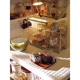 キッチン/珈琲愛( ˘͈ ᵕ ˘͈♡)/おはようございます♡/DIY板壁/DIY棚...などのインテリア実例 - 2013-12-13 08:17:37