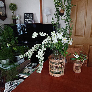 机/楽しむインテリア/自分のためのお花を/グリーンと花/花瓶...などのインテリア実例 - 2022-02-03 07:07:33