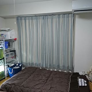 部屋全体/オーダーカーテン/賃貸アパート/賃貸ワンルーム/汚部屋からの脱出...などのインテリア実例 - 2017-02-05 14:35:17