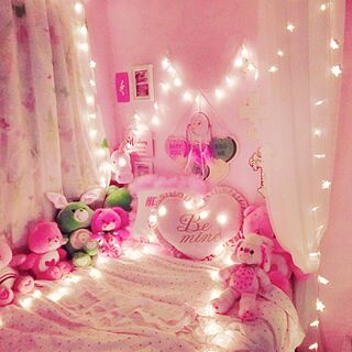 ベッド周り/pink room/princess room/princess/少女...などのインテリア実例 - 2016-06-24 18:45:49