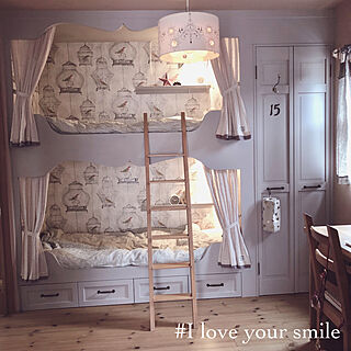 2段ベッド 子供部屋女の子のおしゃれなインテリアコーディネート レイアウトの実例 Roomclip ルームクリップ