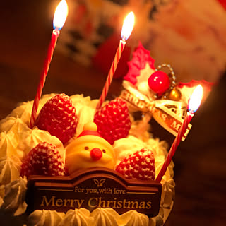 部屋全体/クリスマスケーキ/クリスマス/RCの出逢いに感謝♡/いいね、フォロー本当に感謝デス☺︎...などのインテリア実例 - 2017-12-25 20:41:00