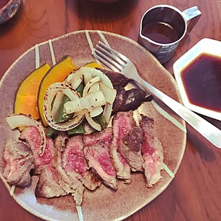 キッチン/わーい ٩(ˊᗜˋ)و/BBQ残り/旦那飯/インテリアじゃなくてすみません...などのインテリア実例 - 2017-05-28 11:43:28