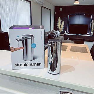 食器洗い洗剤ディスペンサー/センサーポンプソープディスペンサー/シルバー/センサーソープディスペンサー/simplehuman...などのインテリア実例 - 2022-02-06 17:20:39