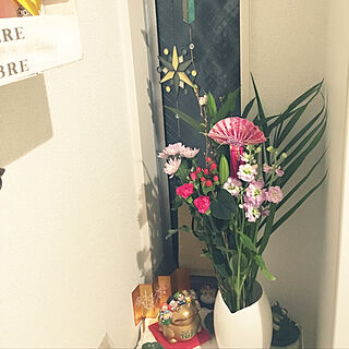 玄関/入り口/お正月のお花/ウェッジウッドの花器のインテリア実例 - 2018-01-03 21:42:38