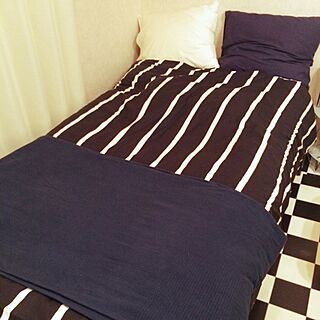 ベッド周り/白黒/男前/IKEA/モノトーンのインテリア実例 - 2014-07-30 22:27:10