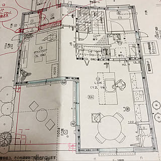 部屋全体/1F間取り/打ち合わせ/間取り図/マイホーム記録のインテリア実例 - 2018-08-28 21:42:39