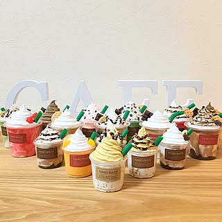 机/フェイクスイーツ/cafe/カフェ風/ミニチュア雑貨...などのインテリア実例 - 2016-07-01 21:49:37