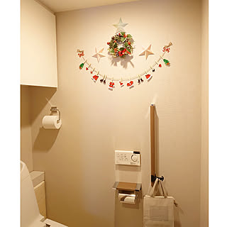 バス/トイレ/トイレのインテリア/ハンドメイド/クリスマス/こどものいる暮らし...などのインテリア実例 - 2020-12-11 22:20:01