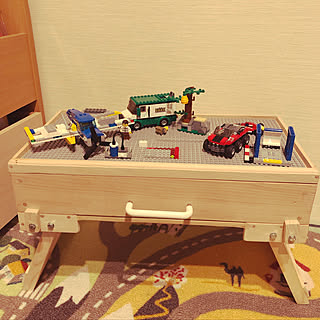 机/DIY/LEGO 収納/LEGO机ＤＩＹ/こどもと暮らす。...などのインテリア実例 - 2018-11-19 22:35:27