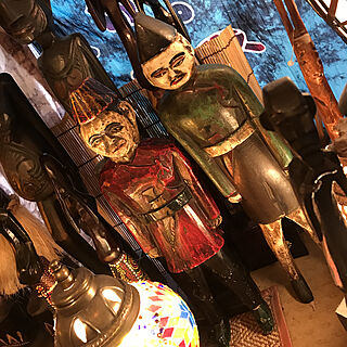 木彫りの人形/ペルー雑貨/アジアン/マライカ/ランプ照明のインテリア実例 - 2017-11-05 16:33:25