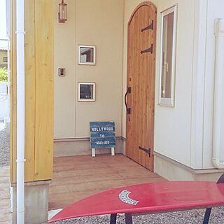 玄関/入り口/カフェ/サーフボード/手作り/木製看板...などのインテリア実例 - 2015-05-02 12:31:58