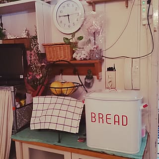 キッチン/ドライフラワー/観葉植物/団地　/BREADケースのインテリア実例 - 2015-02-17 17:43:53