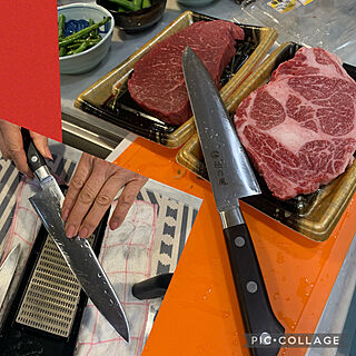 国産牛肉/国産サーロイン/1ヶ月に一回包丁研ぎします/包丁/包丁研ぎ石...などのインテリア実例 - 2023-02-19 19:50:23