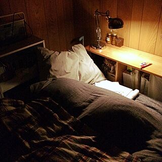 ベッド周り/夜/IKEA/4畳のインテリア実例 - 2015-12-15 00:49:40