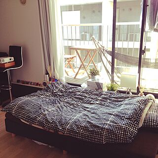 ベッド周り/ハンモック/IKEA/カフェ風/モノトーン...などのインテリア実例 - 2017-04-15 16:42:26