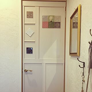 玄関/入り口/DIY/タイル　　のインテリア実例 - 2017-01-03 10:57:26