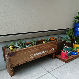 玄関 入り口 ウッドプランター Diyのインテリア 手作りの実例 Roomclip ルームクリップ