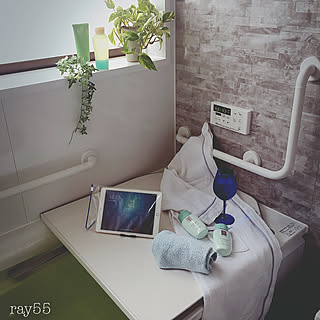 バス/トイレ/お風呂でiPad/お風呂で録画再生/介護してても素敵な家にしたい/いいね押し逃げごめんなさい(>_<)...などのインテリア実例 - 2018-02-11 16:26:13