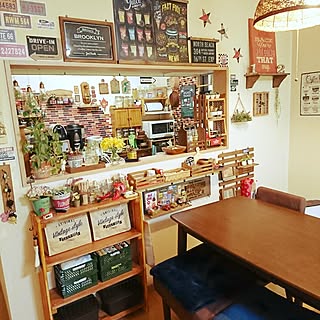 部屋全体/seria＆雑貨＆DAISO/seriaリメイク/フェイクグリーン♡/ブリキ看板...などのインテリア実例 - 2017-03-22 08:06:34