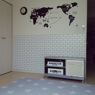 部屋全体/建売住宅/子供部屋/壁紙屋本舗/サブウェイタイル風壁紙...などのインテリア実例 - 2017-05-06 11:35:35