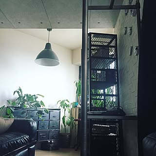 部屋全体/インダストリアルインテリア/観葉植物/メッシュラック/日常の風景...などのインテリア実例 - 2017-06-13 10:34:12