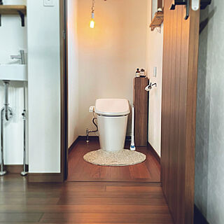 バス/トイレ/トイレインテリア/アラウーノ/ウッドワン/トイレ横の手洗い場...などのインテリア実例 - 2024-04-12 22:53:22